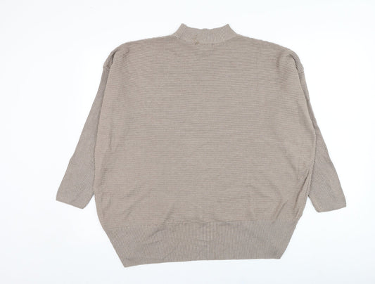 Primark Womens Brown Round Neck  Cotton Pullover Jumper Size 12