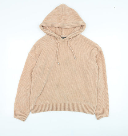 Primark Womens Orange  Polyester Pullover Hoodie Size 6  Pullover