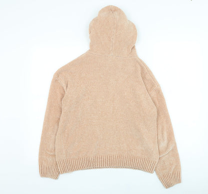 Primark Womens Orange  Polyester Pullover Hoodie Size 6  Pullover