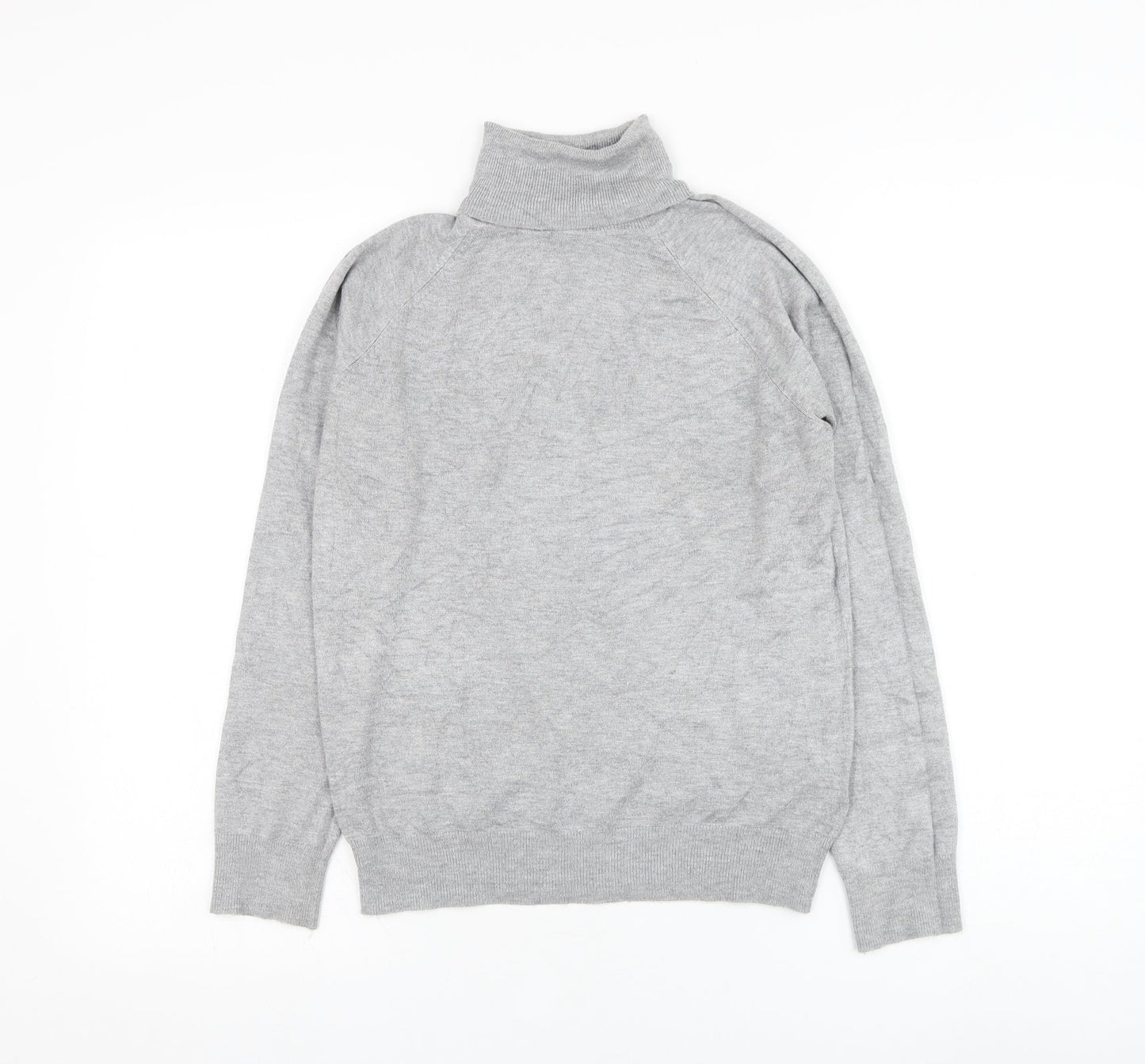 George Womens Grey Roll Neck  Viscose Pullover Jumper Size 10