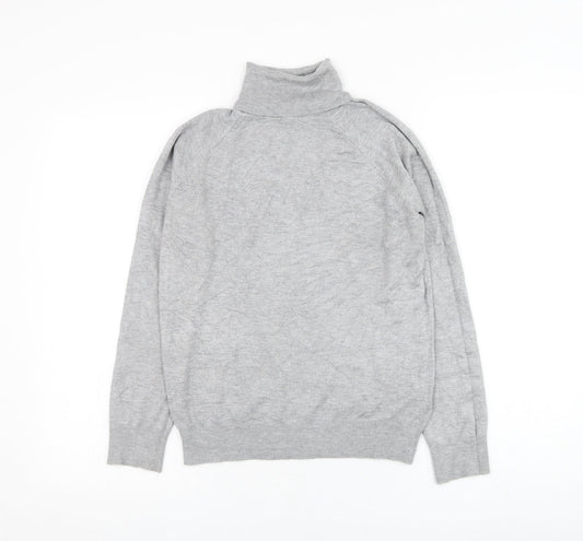 George Womens Grey Roll Neck  Viscose Pullover Jumper Size 10