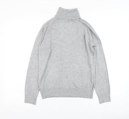 George Womens Grey Roll Neck  Viscose Pullover Jumper Size 10