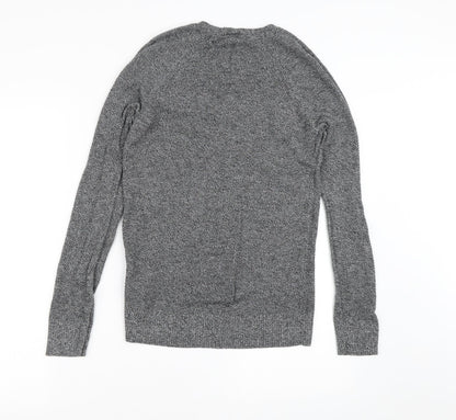 Gap Womens Grey V-Neck  Cotton Pullover Jumper Size XS