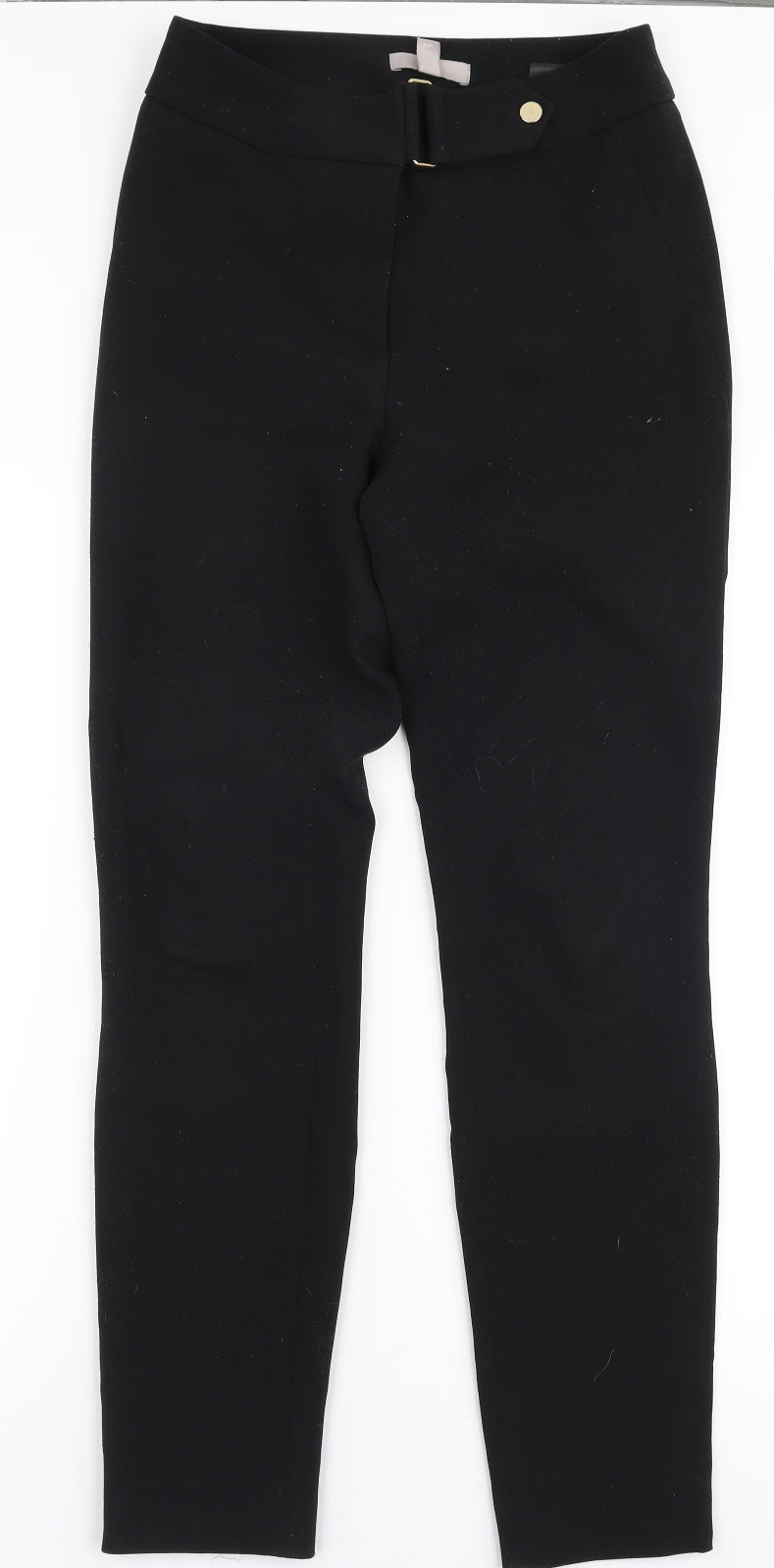 Womens UK Size 8 H&M Slim Fit  Black Trousers