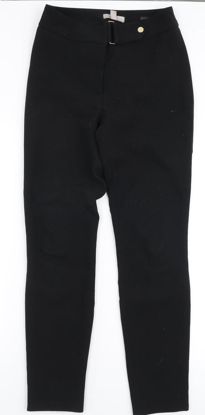 Womens UK Size 8 H&M Slim Fit  Black Trousers