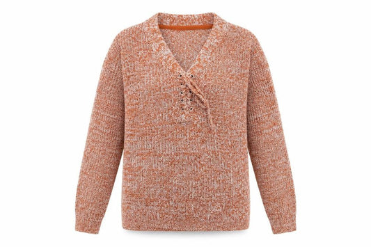 Womens UK Size S Papaya Orange Pullover Jumper