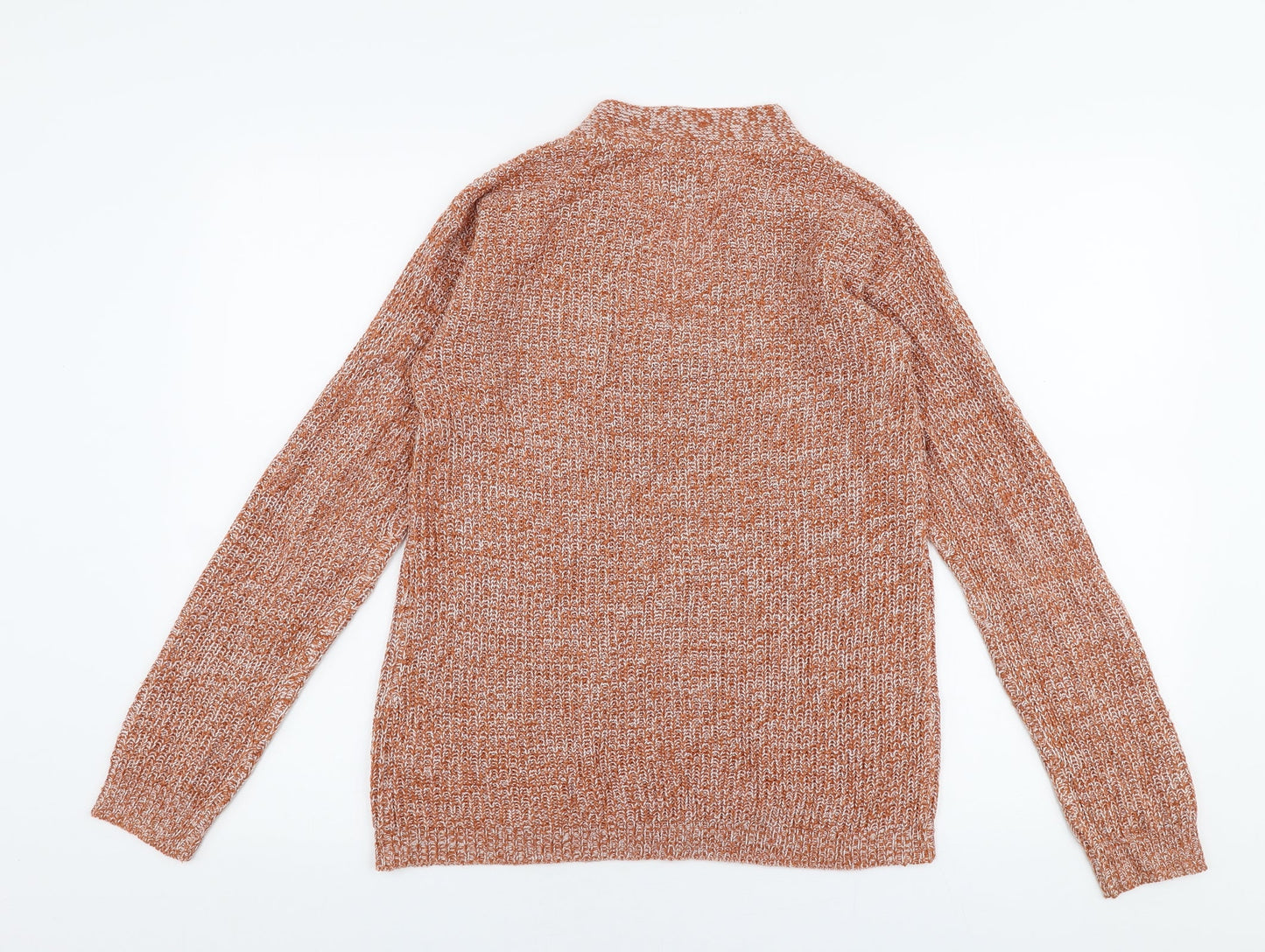 Womens UK Size S Papaya Orange Pullover Jumper