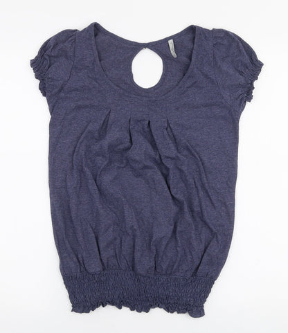 Womens UK Size 10 Evie Blue Jersey Blouse