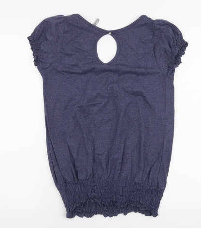 Womens UK Size 10 Evie Blue Jersey Blouse