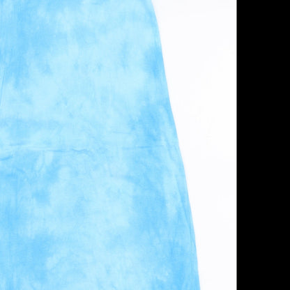 For Women Womens Blue Tie Dye Polyester A-Line  Size 10  Round Neck Pullover
