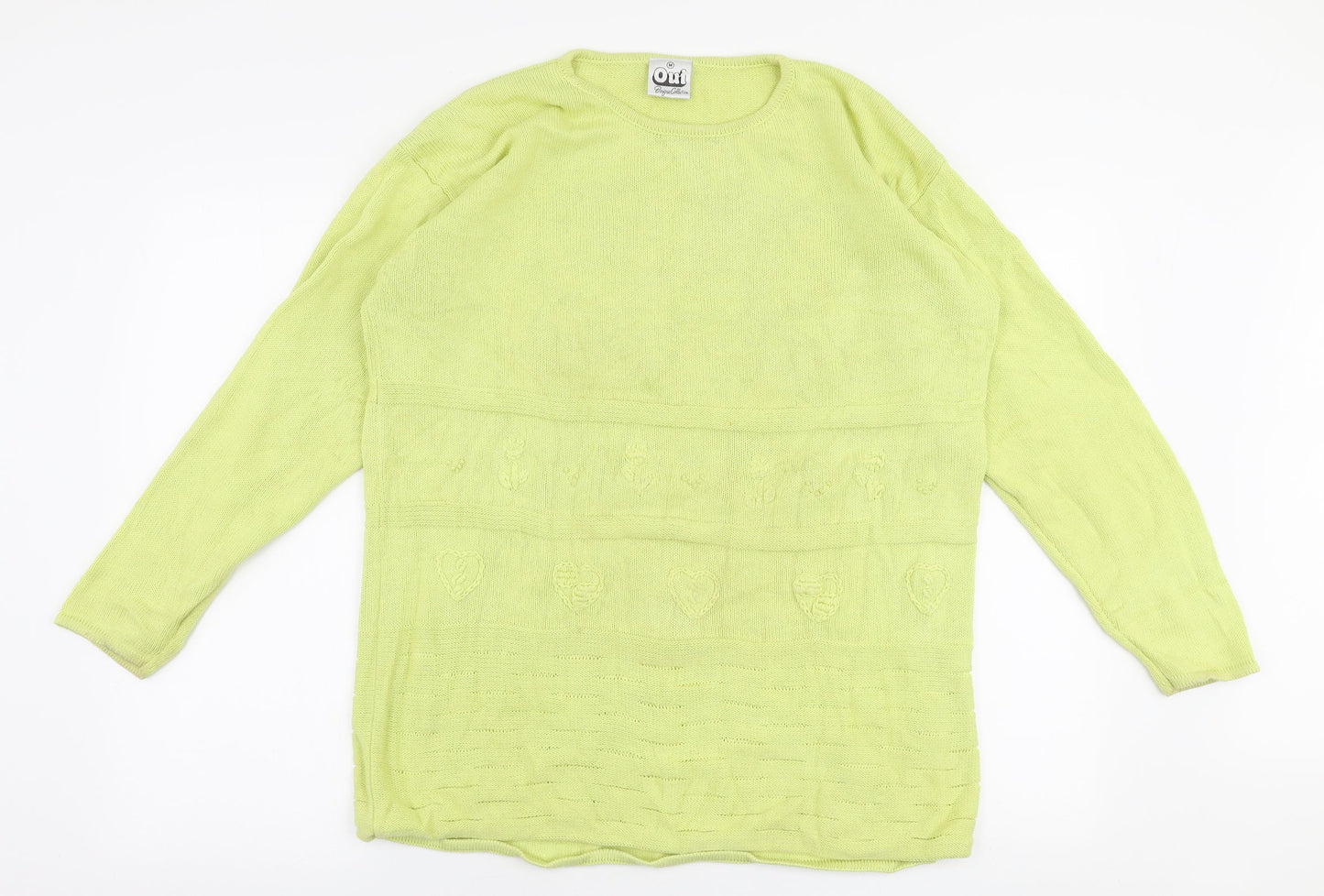 Womens UK Size M Oui Yellow Pullover Jumper