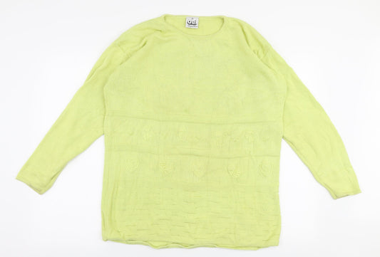 Womens UK Size M Oui Yellow Pullover Jumper