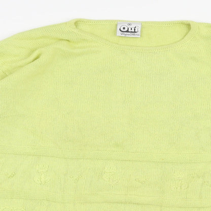 Womens UK Size M Oui Yellow Pullover Jumper