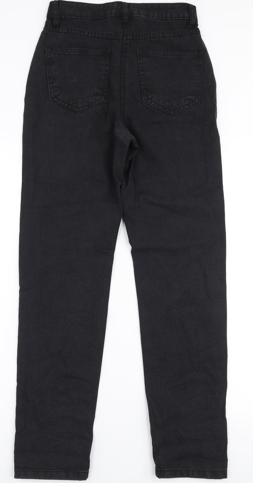 Parisian Womens Black  100% Cotton Mom Jeans Size 6 L28 in Regular Zip