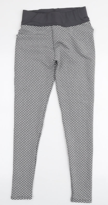 Womens UK Size M Preworn  Capri Grey Leggings