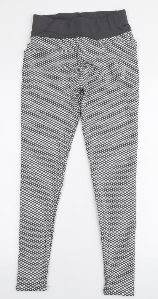 Womens UK Size M Preworn  Capri Grey Leggings