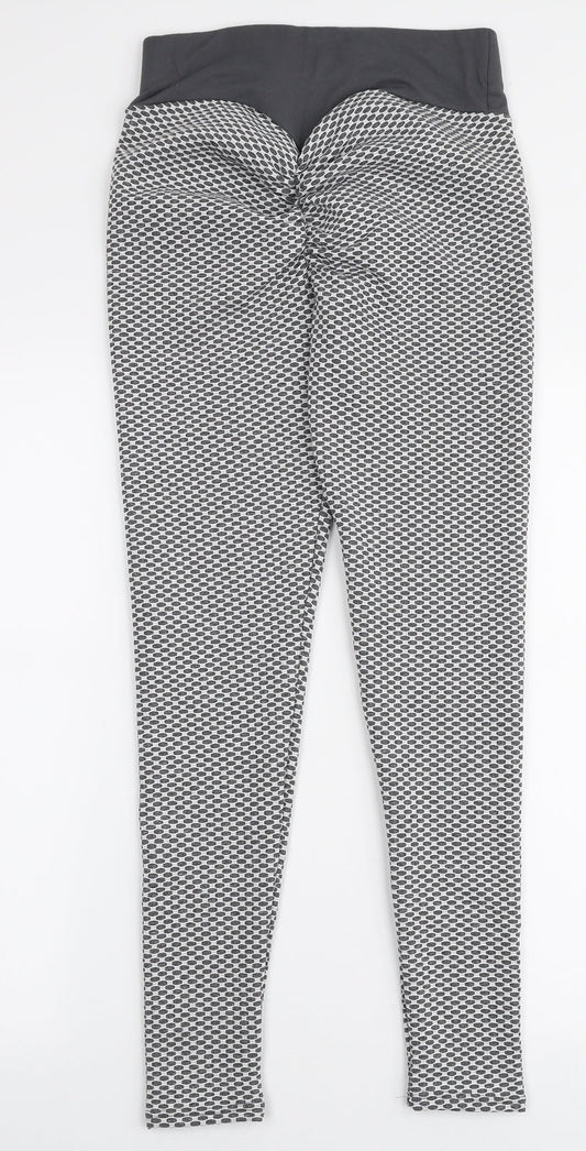 Womens UK Size M Preworn  Capri Grey Leggings