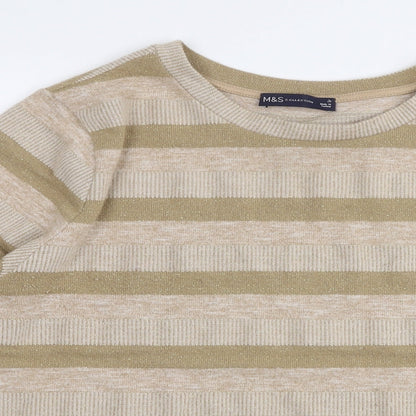Womens UK Size 18 Marks and Spencer Gold Pullover Jumper
