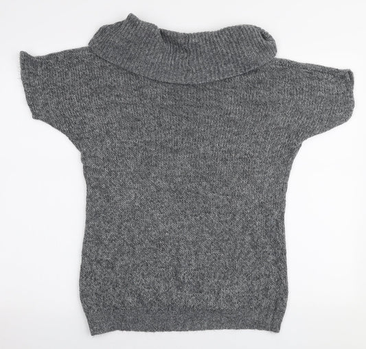 Womens UK Size 10 New Look Grey Pullover Jumper