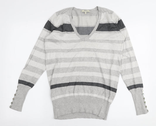 Womens UK Size 14 Papaya Grey Pullover Jumper