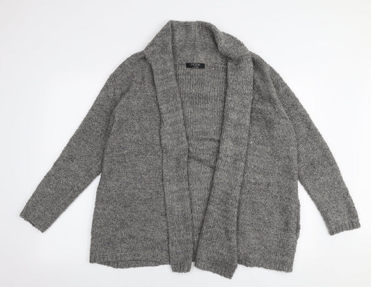 George Womens Grey V-Neck  Acrylic Cardigan Jumper Size 10