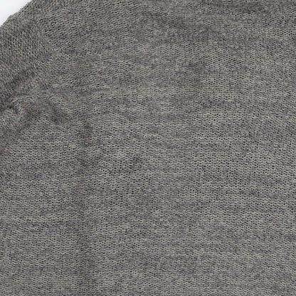 George Womens Grey V-Neck  Acrylic Cardigan Jumper Size 10