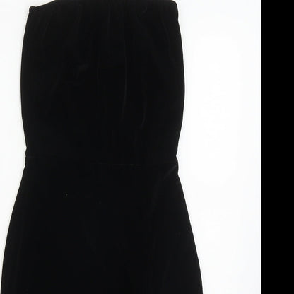 PRETTYLITTLETHING Womens Black  Polyester Ball Gown  Size 10  Square Neck  - Tube Dress