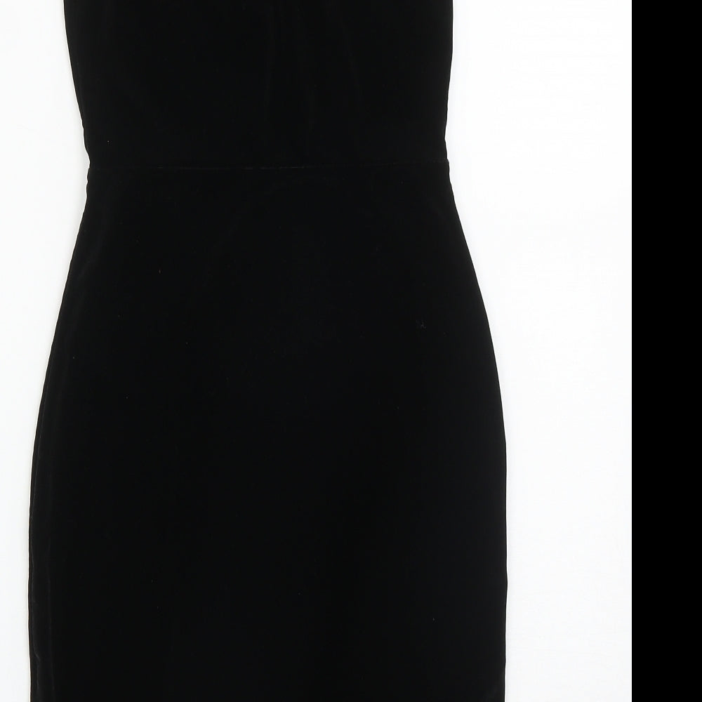 PRETTYLITTLETHING Womens Black  Polyester Ball Gown  Size 10  Square Neck  - Tube Dress