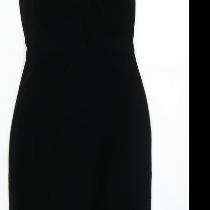 PRETTYLITTLETHING Womens Black  Polyester Ball Gown  Size 10  Square Neck  - Tube Dress