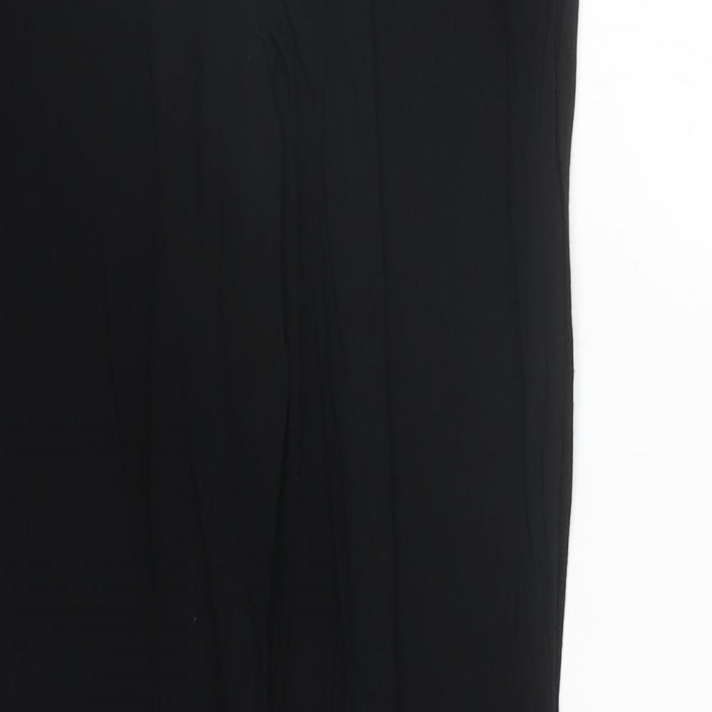 Topshop Womens Black  Polyester Jogger Trousers Size 8 L27 in Regular Zip