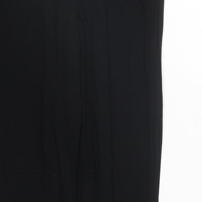 Topshop Womens Black  Polyester Jogger Trousers Size 8 L27 in Regular Zip