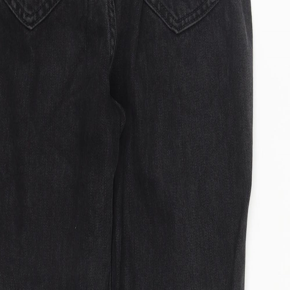 Hollister Womens Black  Cotton Straight Jeans Size 26 in L27 in Regular Zip