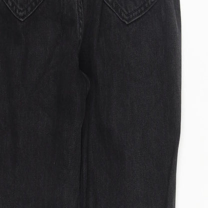 Hollister Womens Black  Cotton Straight Jeans Size 26 in L27 in Regular Zip