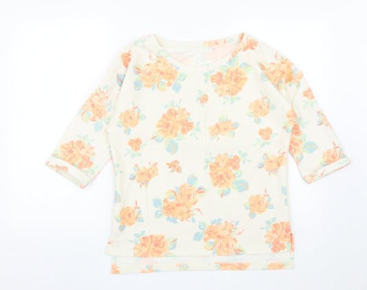 George Womens Multicoloured Round Neck Floral Polyester Pullover Jumper Size 12