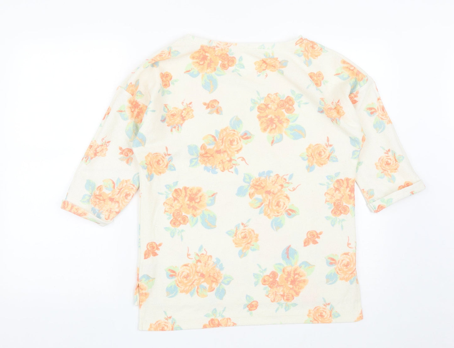 George Womens Multicoloured Round Neck Floral Polyester Pullover Jumper Size 12