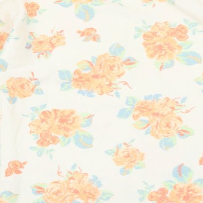 George Womens Multicoloured Round Neck Floral Polyester Pullover Jumper Size 12