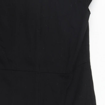 Be Beau Womens Black  Polyester Pencil Dress  Size 10  Round Neck Zip