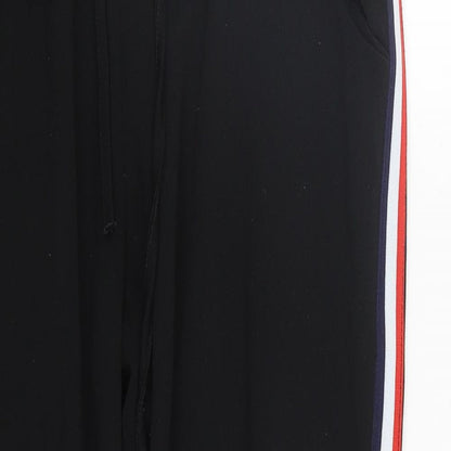 Womens UK Size S Preworn Regular Fit Cropped Black Trousers