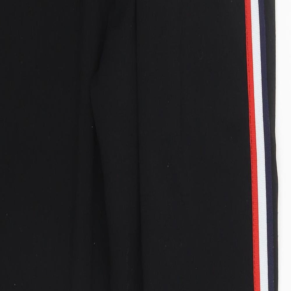 Womens UK Size S Preworn Regular Fit Cropped Black Trousers