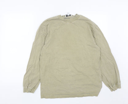 Stockholm Atelier Mens Beige  Cotton Pullover Sweatshirt Size XS