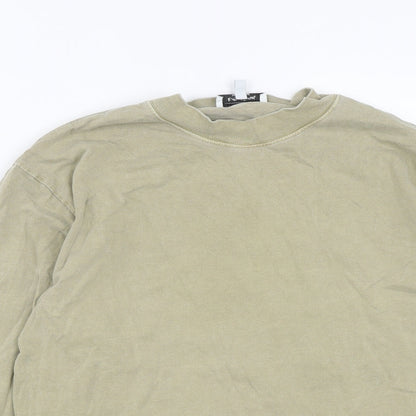 Stockholm Atelier Mens Beige  Cotton Pullover Sweatshirt Size XS