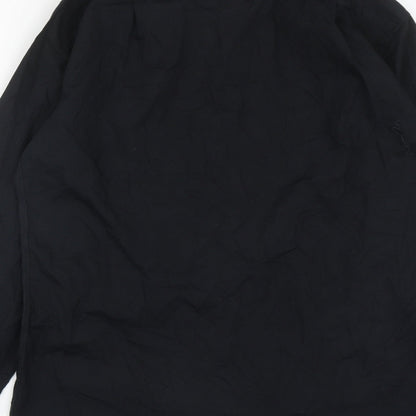 Marks and Spencer Mens Black  Cotton  Button-Up Size 15 Collared Button