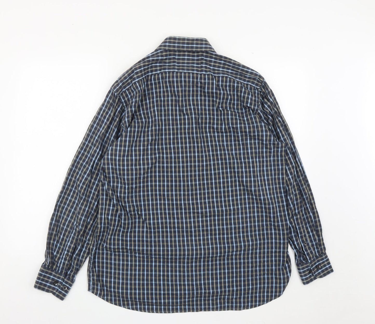 Mens UK Size L Peter Gribby Blue  Button-Up Long Sleeve Casual Shirt