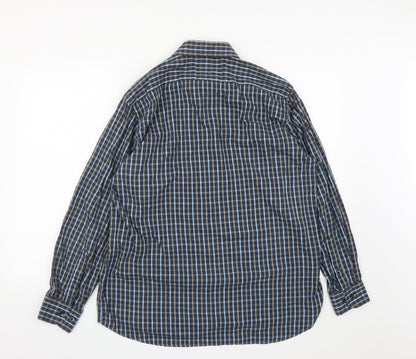 Mens UK Size L Peter Gribby Blue  Button-Up Long Sleeve Casual Shirt