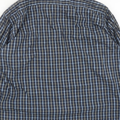 Mens UK Size L Peter Gribby Blue  Button-Up Long Sleeve Casual Shirt