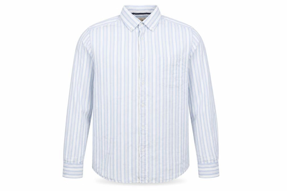 Mens UK Size L John Lewis Blue  Button-Up Long Sleeve Casual Shirt