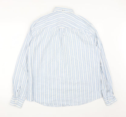 Mens UK Size L John Lewis Blue  Button-Up Long Sleeve Casual Shirt