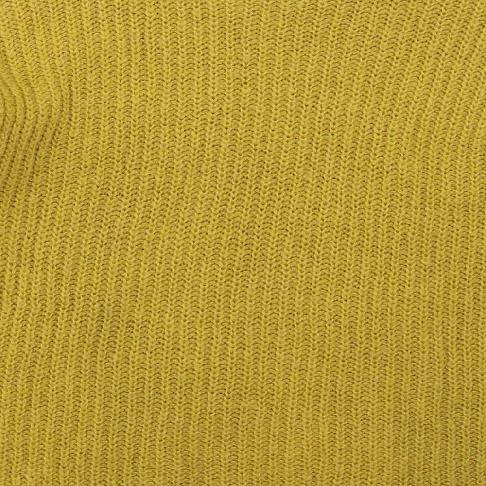 New Look Womens Yellow Crew Neck  Acrylic Pullover Jumper Size S