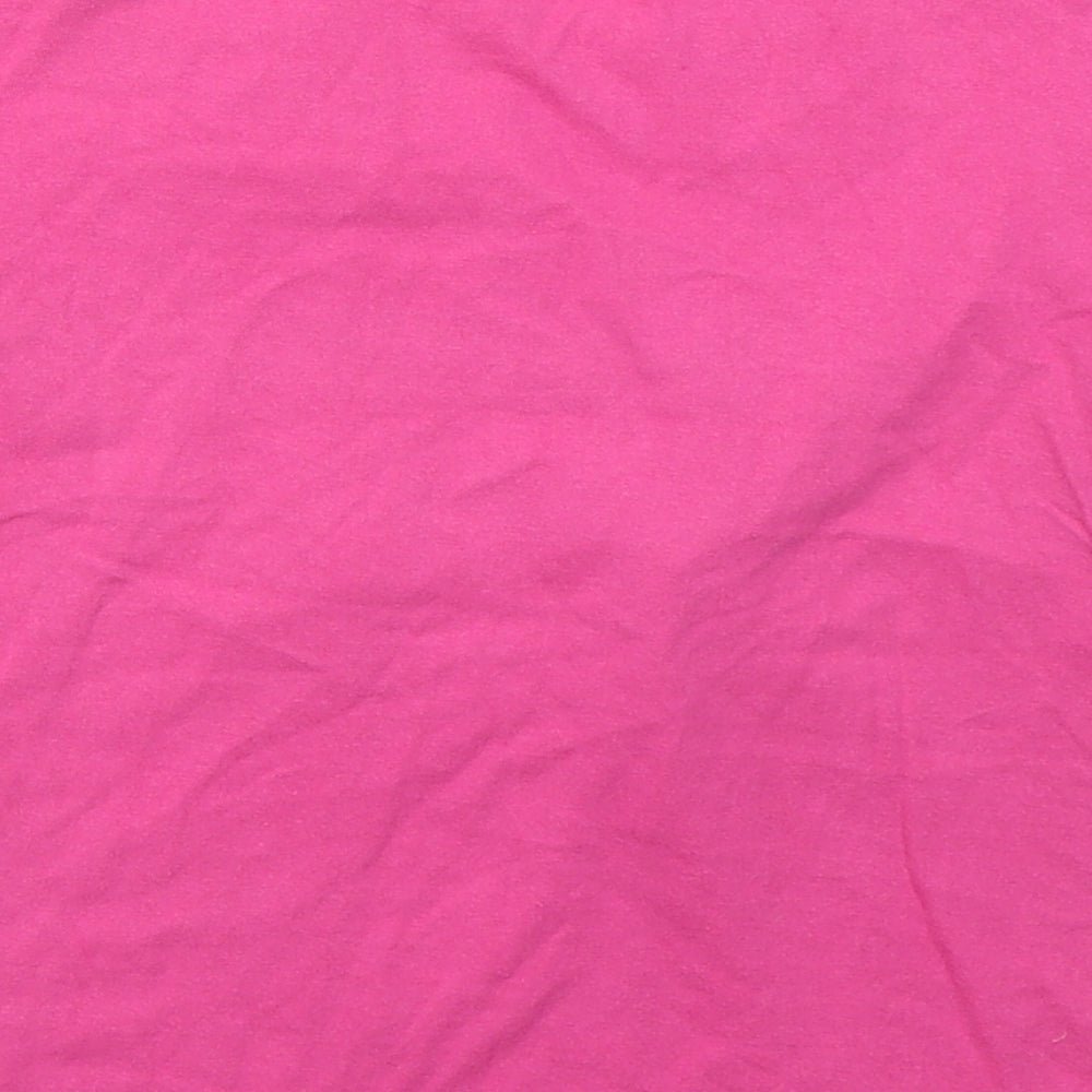 D Girls Pink  Cotton Basic T-Shirt Size M Crew Neck Pullover - Thailand Elephant Family