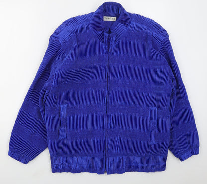 MD Model High Fashion Womens Blue   Jacket  Size L  Zip